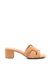 Bibi Lou Suede Mules In Brown
