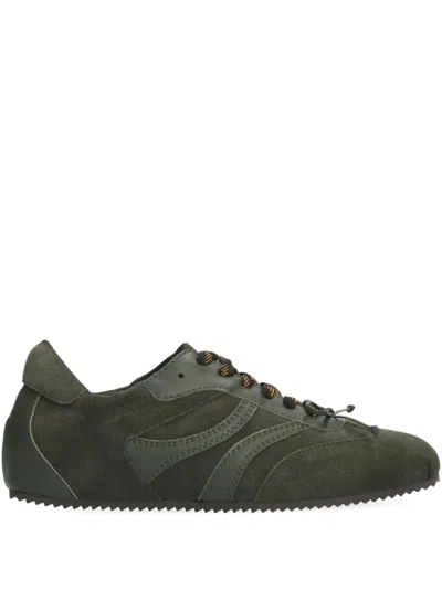 Bibi Lou Suede-panelled Sneakers In Green