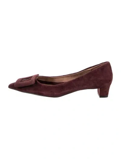 Pre-owned Bibi Lou Suede Pumps In Burgundy