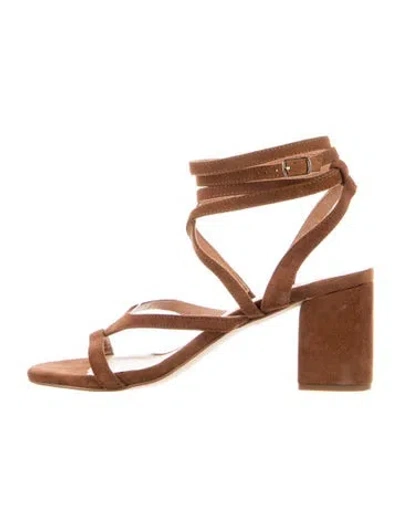 Pre-owned Bibi Lou Suede Sandals In Brown