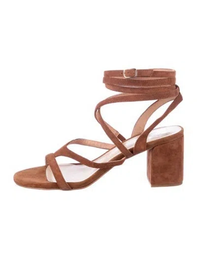 Pre-owned Bibi Lou Suede Sandals In Brown