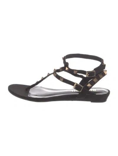 Pre-owned Bibi Lou Suede Slingback Flats In Black