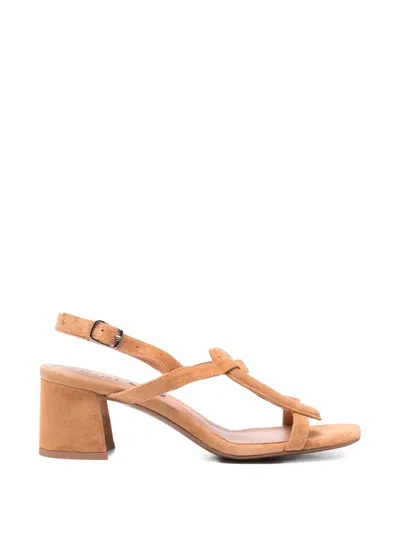 Bibi Lou Suede-finish Slingback Sandals In Brown