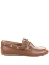 Bibi Lou Tana Leather Lace-up Loafers In Brown