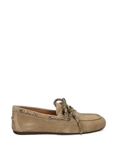 Bibi Lou Tana Suede Loafers In Brown