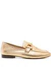 Bibi Lou Vela Horsebit-detail Loafers In Gold