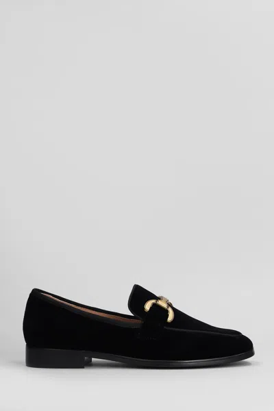 Bibi Lou Vela Loafer Loafers In Black Velvet