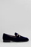 Bibi Lou Woman Loafers Navy Size 6 Textile Fibers In Blue