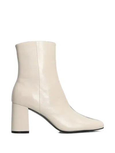 Bibi Lou Velora 85 Square-toe Ankle Boots In White