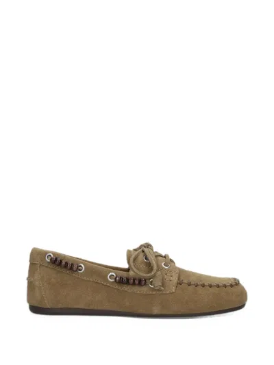 Bibi Lou Violetta Beaded Loafers In Neutral