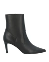Bibi Lou Woman Ankle Boots Black Size 8 Leather In Black