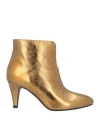 Bibi Lou Woman Ankle Boots Bronze Size 10 Soft Leather In Yellow