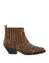 Bibi Lou Woman Ankle Boots Brown Size 8 Leather
