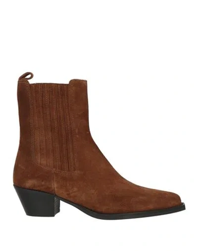 Bibi Lou Woman Ankle Boots Brown Size 9 Leather