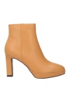 Bibi Lou Woman Ankle Boots Camel Size 8 Soft Leather In Beige