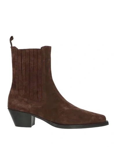 Bibi Lou Woman Ankle Boots Dark Brown Size 10 Leather
