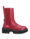 Bibi Lou Woman Ankle Boots Garnet Size 8 Leather In Red
