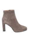 Bibi Lou Woman Ankle Boots Grey Size 8 Soft Leather In Gray