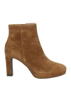 Shop Bibi Lou Woman Ankle Boots Khaki Size 8 Soft Leather In Beige