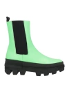 Bibi Lou Woman Ankle Boots Acid Green Size 10 Soft Leather In Green