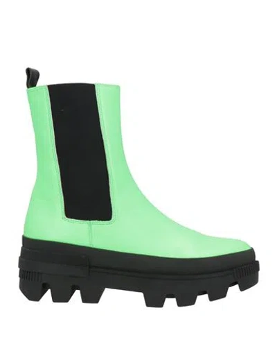 Bibi Lou Woman Ankle Boots Acid Green Size 10 Soft Leather