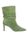 Bibi Lou Woman Ankle Boots Sage Green Size 11 Soft Leather In Sage Green
