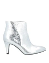 Bibi Lou Woman Ankle Boots Silver Size 8 Leather