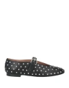 Bibi Lou Woman Ballet Flats Black Size 10 Leather In Black