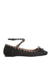 Bibi Lou Woman Ballet Flats Black Size 8 Textile Fibers
