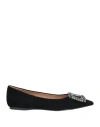 Bibi Lou Woman Ballet Flats Black Size 8 Leather