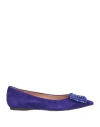 Bibi Lou Woman Ballet Flats Bright Blue Size 8 Leather