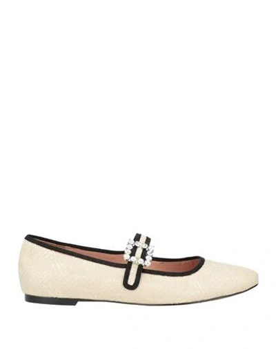 Bibi Lou Woman Ballet Flats Ivory Size 6 Textile Fibers In White