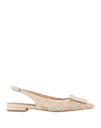 Bibi Lou Woman Ballet Flats Ivory Size 8 Textile Fibers In Neutral