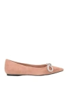 Bibi Lou Woman Ballet Flats Pastel Pink Size 8 Leather