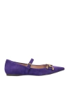 Bibi Lou Woman Ballet Flats Purple Size 8 Leather