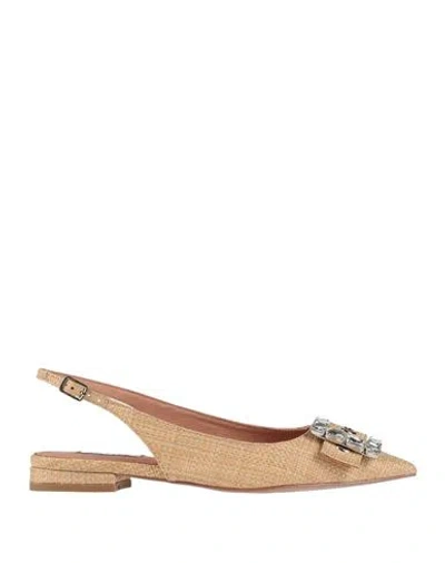 Bibi Lou Woman Ballet Flats Sand Size 7 Textile Fibers In Beige