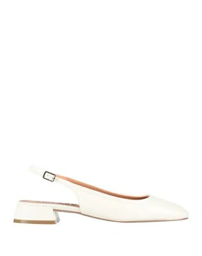 Bibi Lou Woman Ballet Flats White Size 8 Leather In Multi