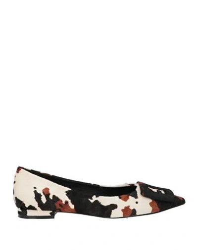 Bibi Lou Woman Ballet Flats White Size 9 Leather