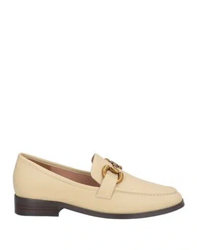Bibi Lou Woman Loafers Beige Size 8 Soft Leather In Gold