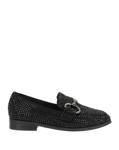 Bibi Lou Woman Loafers Black Size 10 Textile Fibers