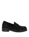 Bibi Lou Woman Loafers Black Size 8 Leather In Black