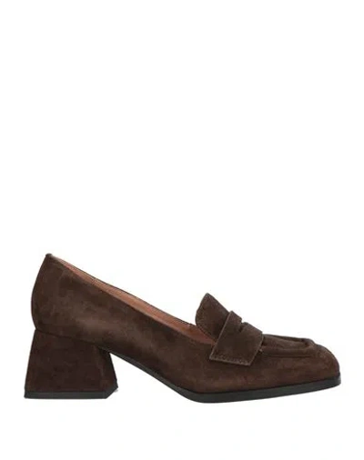 Bibi Lou Woman Loafers Brown Size 8 Leather