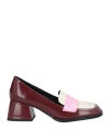 Bibi Lou Woman Loafers Burgundy Size 8 Leather In Burgundy