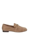 Bibi Lou Woman Loafers Camel Size 7 Leather In Beige