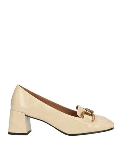 Bibi Lou Woman Loafers Cream Size 7 Textile Fibers In Brown