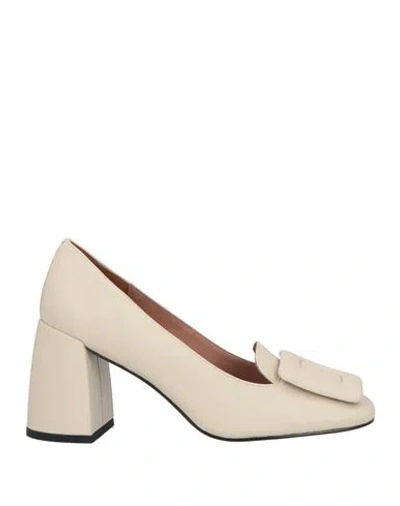Bibi Lou Woman Loafers Cream Size 8 Leather In White
