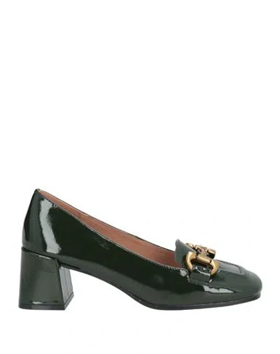Bibi Lou Woman Loafers Dark Green Size 8 Textile Fibers In Green