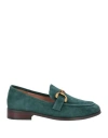 Bibi Lou Woman Loafers Deep Jade Size 9 Soft Leather In Green