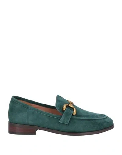 Bibi Lou Woman Loafers Deep Jade Size 9 Soft Leather In Green