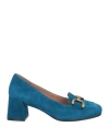 Bibi Lou Woman Loafers Deep Teal Size 7 Leather In Green